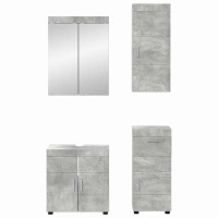 Produktbild för Badrumsmöbelset TULUM 4 pcs Betonggrå 60 x 34 x 63 cm