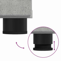 Produktbild för Badrumsmöbelset TULUM 4 pcs Betonggrå 60 x 34 x 63 cm