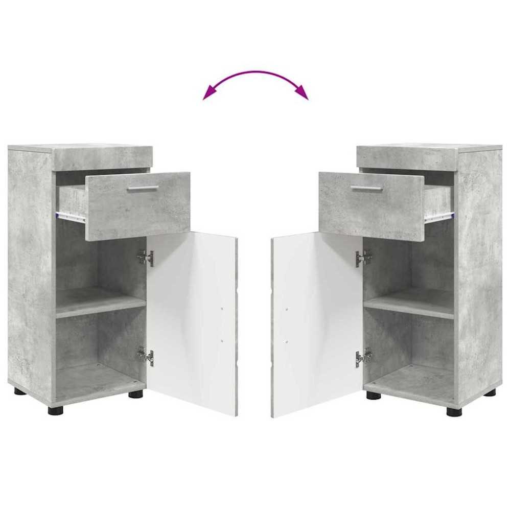 Produktbild för Badrumsmöbelset TULUM 4 pcs Betonggrå 60 x 34 x 63 cm