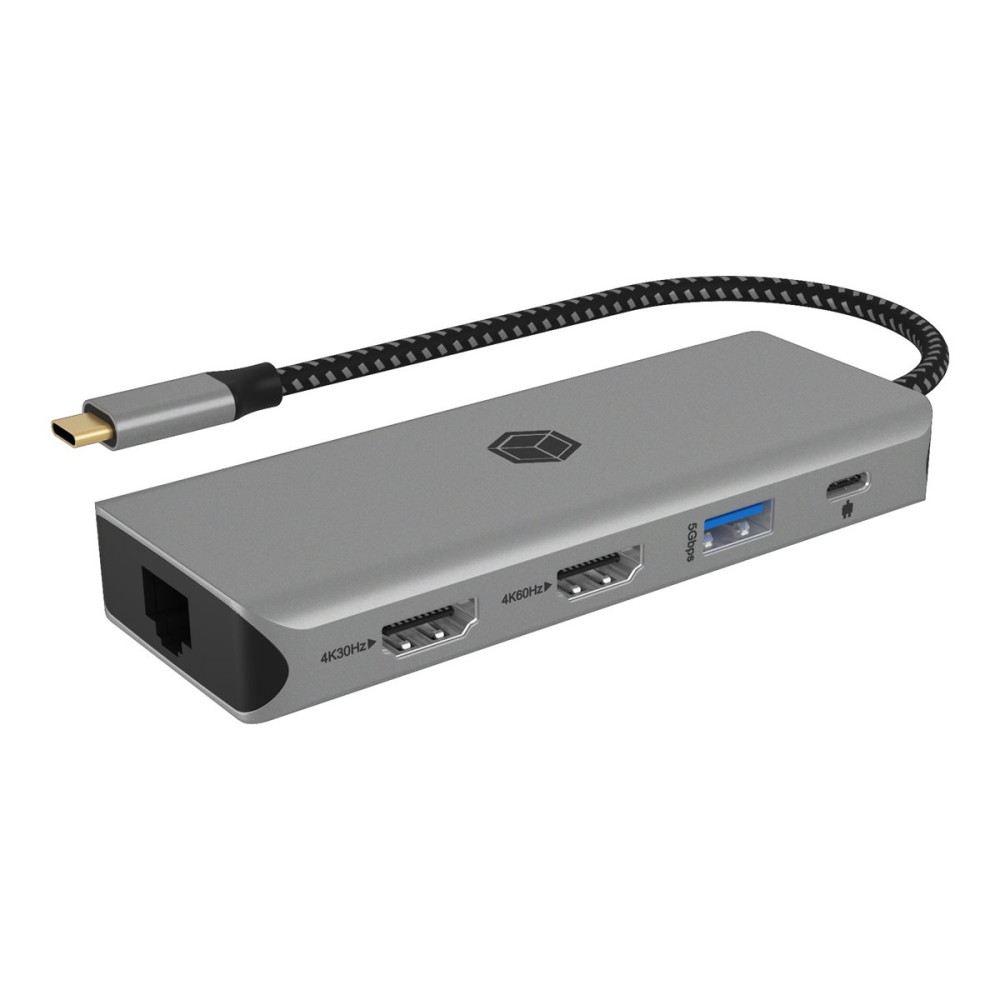Produktbild för ICY BOX IB-DK4012-CPD - dockningsstation - USB-C 3.2 Gen 2 - 2 x HDMI - 1GbE
