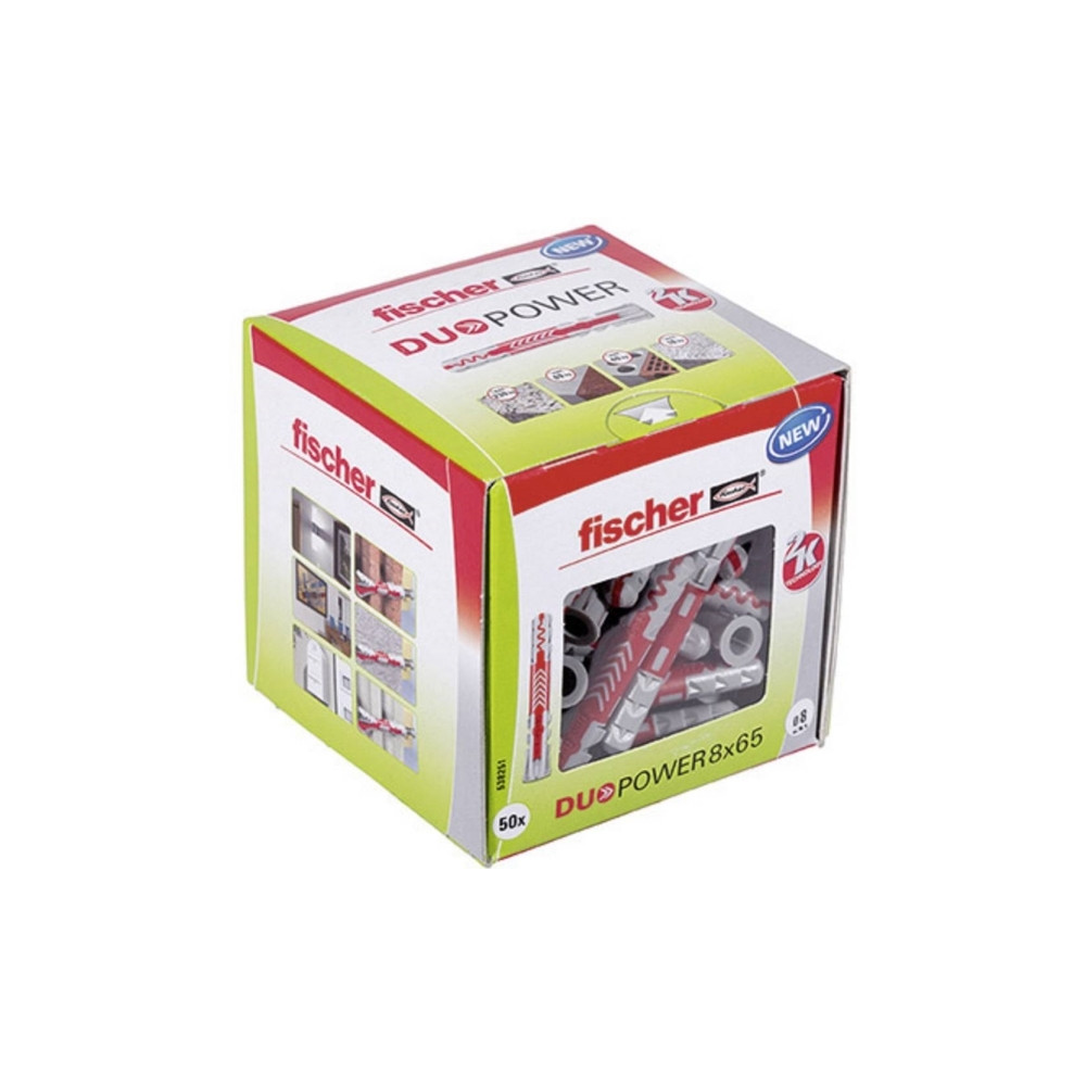 Produktbild för Fischer DUOPOWER 8 x 65, Expansionsankare, Betong, Metall, G...