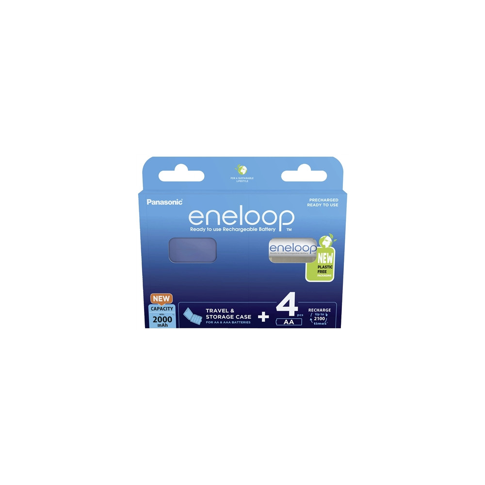 Produktbild för Panasonic eneloop BK-3MCDE batteri - 4 x AA-typ - NiMH