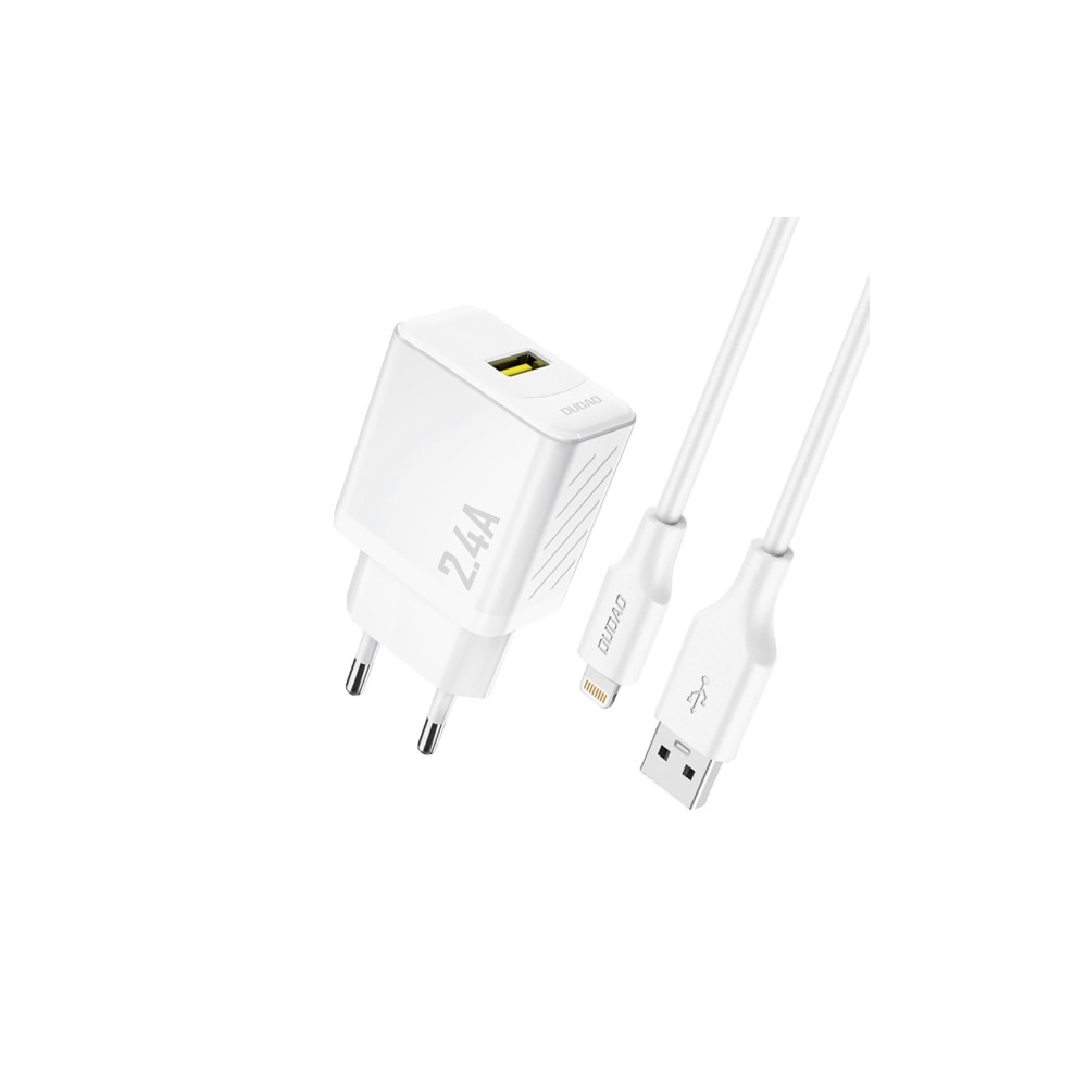 Produktbild för Dudao A23LEU adapter 12 W 1xUSB-A (1 m USB-A till Lightning-...