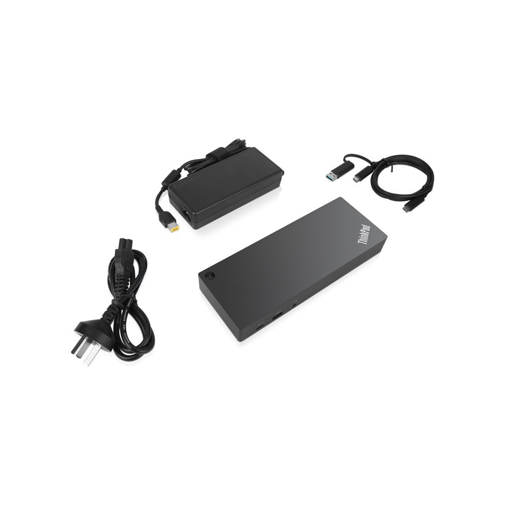 Produktbild för Lenovo ThinkPad Hybrid USB-C with USB-A Dock - dockningsstation - USB-C - 2 x HDMI, 2 x DP - 1GbE
