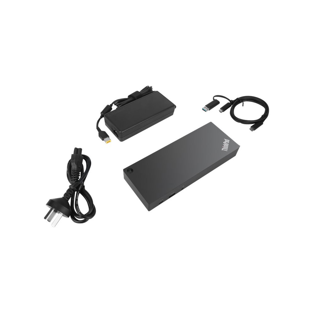 Produktbild för Lenovo ThinkPad Hybrid USB-C with USB-A Dock - dockningsstation - USB-C - 2 x HDMI, 2 x DP - 1GbE