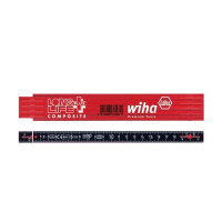 Produktbild för Wiha fiberförstärkt tumstock Longlife® 2 m metrisk, 10 delst...