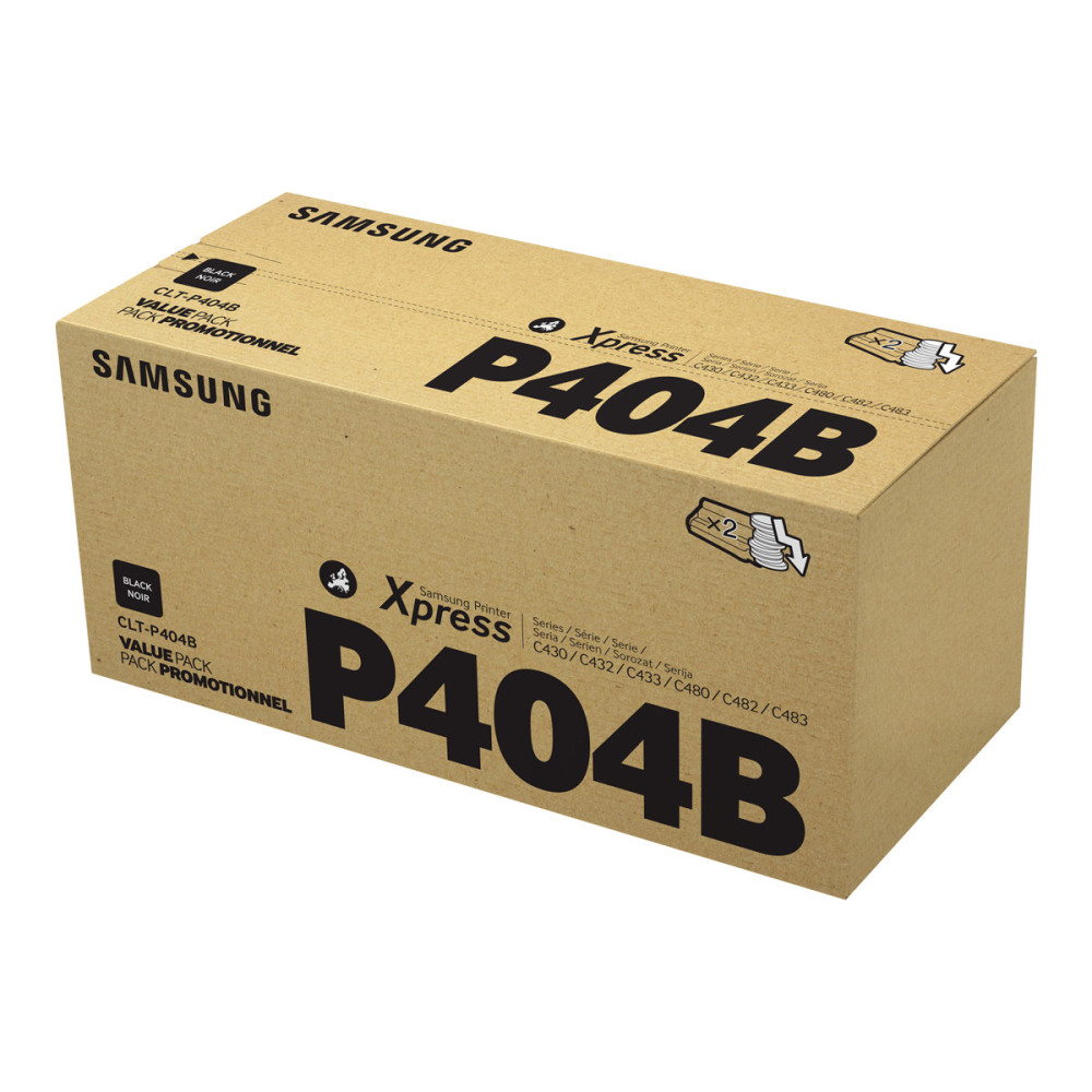 Produktbild för HP CLT-P404B - 2-pack - svart - original - tonerkassett (SU364A)
