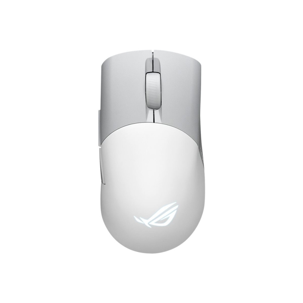Produktbild för ASUS ROG Keris Wireless AimPoint - mus - 2.4 GHz, USB 2.0, Bluetooth 5.1 LE - månskensvit