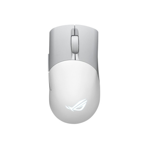 ASUS ASUS ROG Keris Wireless AimPoint - mus - 2.4 GHz, USB 2.0, Bluetooth 5.1 LE - månskensvit