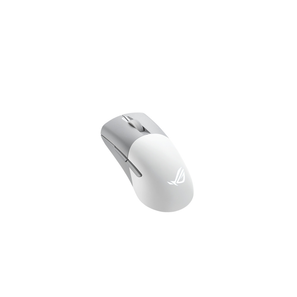 Produktbild för ASUS ROG Keris Wireless AimPoint - mus - 2.4 GHz, USB 2.0, Bluetooth 5.1 LE - månskensvit