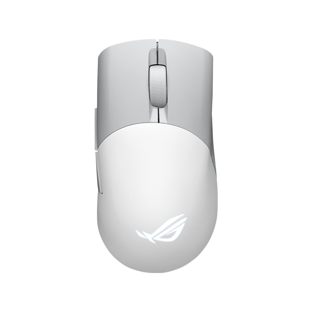 Produktbild för ASUS ROG Keris Wireless AimPoint - mus - 2.4 GHz, USB 2.0, Bluetooth 5.1 LE - månskensvit