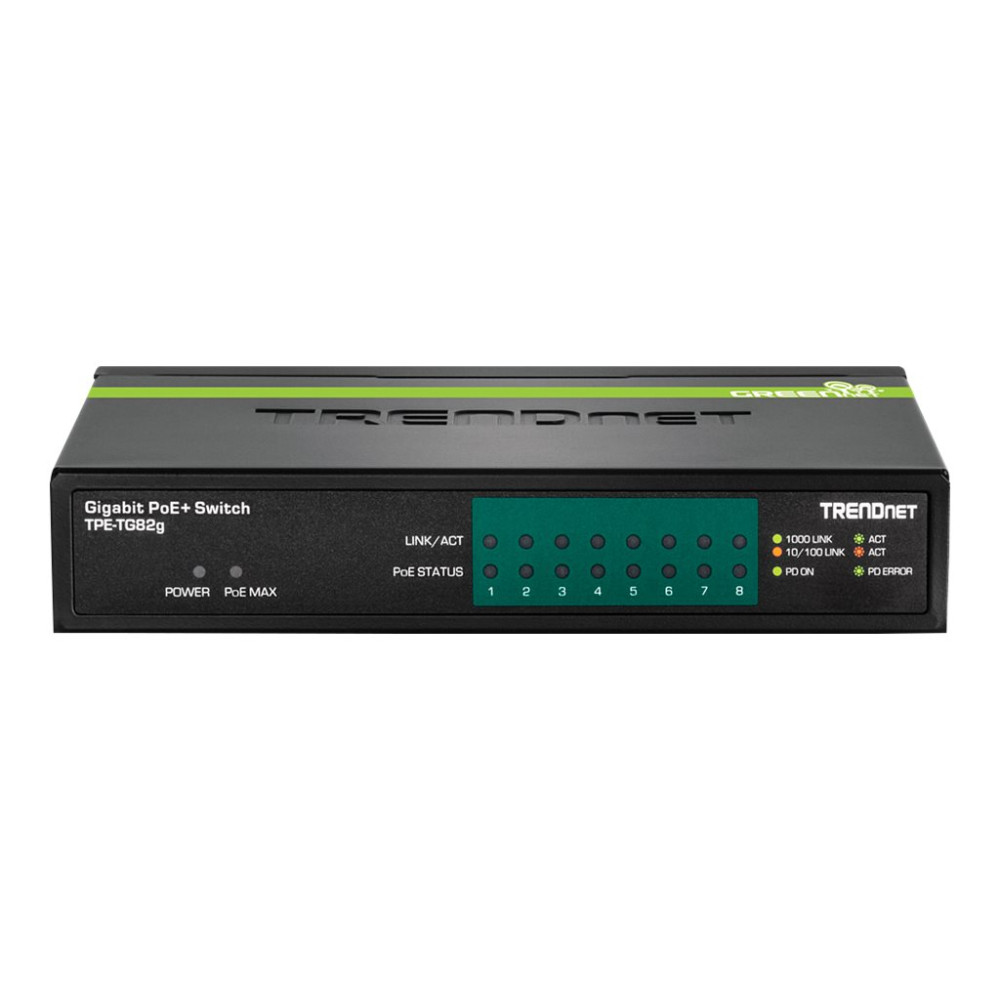 Produktbild för TRENDnet TPE TG82G - switch - 8 portar - TAA-kompatibel