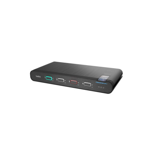 Belkin International Belkin Universal Secure Single-Head - omkopplare för tangentbord/video/mus/ljud - 4 portar