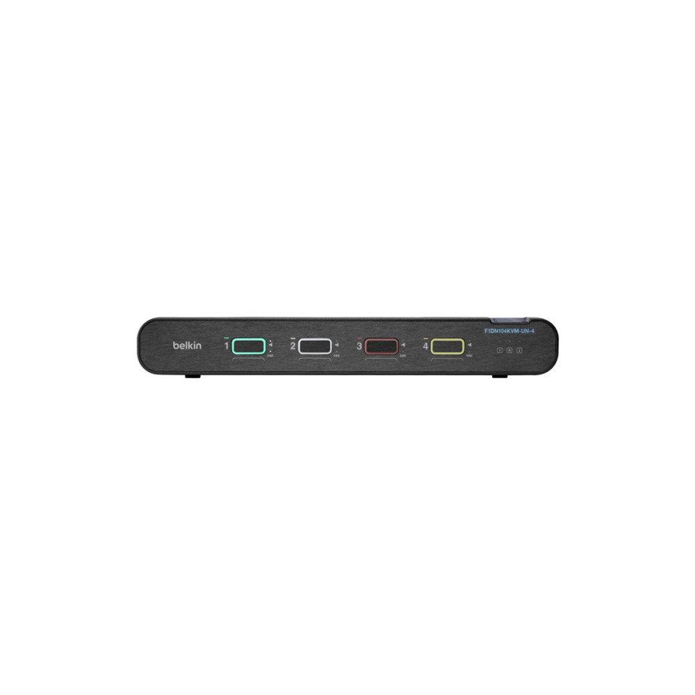 Produktbild för Belkin Universal Secure Single-Head - omkopplare för tangentbord/video/mus/ljud - 4 portar