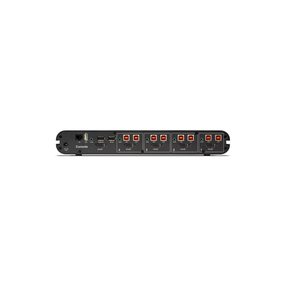 Produktbild för Belkin Universal Secure Single-Head - omkopplare för tangentbord/video/mus/ljud - 4 portar