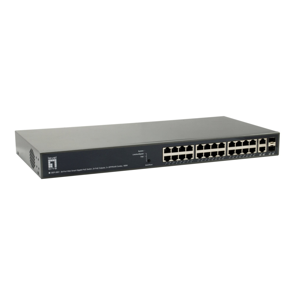 Produktbild för LevelOne GEP-2651 - switch - 26 portar - smart - rackmonterbar