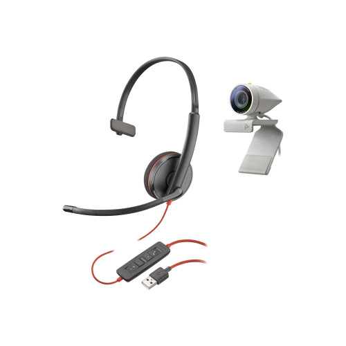 Plantronics Poly Studio P5 - webbkamera - med Poly Blackwire 3210 Headset