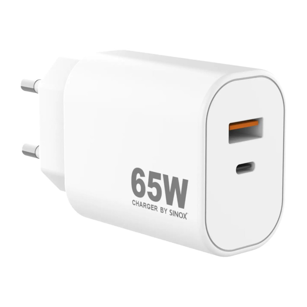 Produktbild för Sinox PRO strömadapter - USB-C, USB typ A - 65 watt