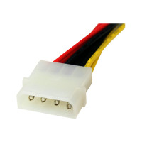 Produktbild för StarTech.com 12in LP4 to 2x SATA Power Y Cable Adapter - Molex to to Dual SATA Power Adapter Splitter - strömadapter - 4 pin intern effekt till SATA-ström