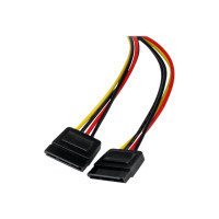 Produktbild för StarTech.com 12in LP4 to 2x SATA Power Y Cable Adapter - Molex to to Dual SATA Power Adapter Splitter - strömadapter - 4 pin intern effekt till SATA-ström