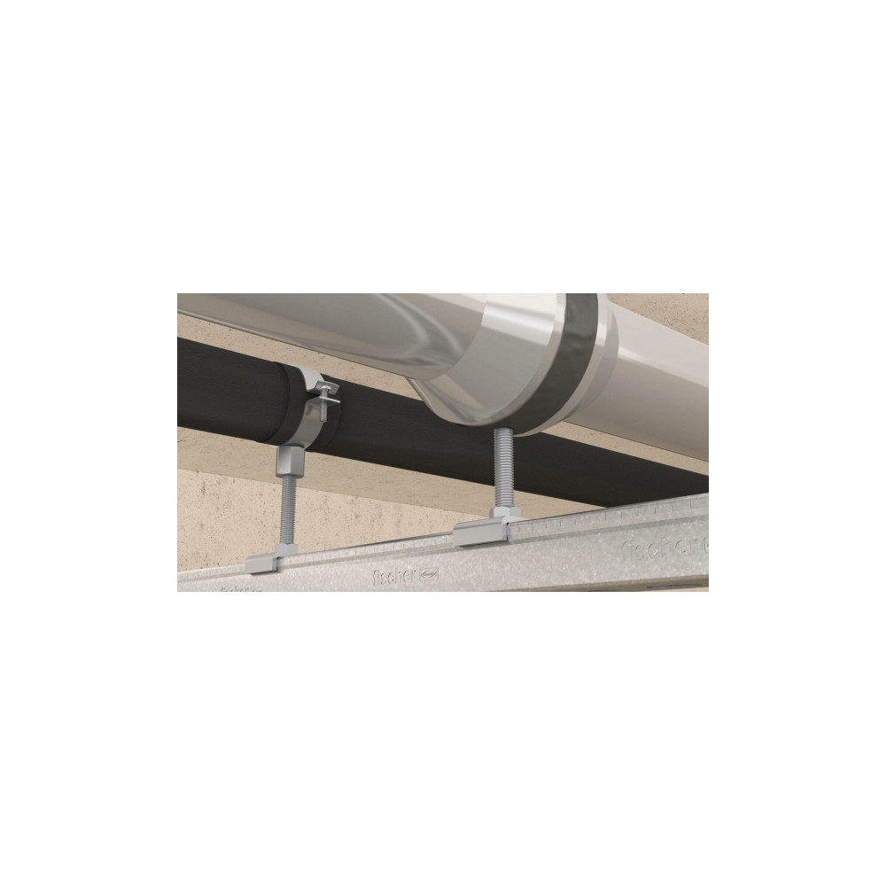 Produktbild för Fischer 560909, Rörklammer, Svart, Metallisk, 25