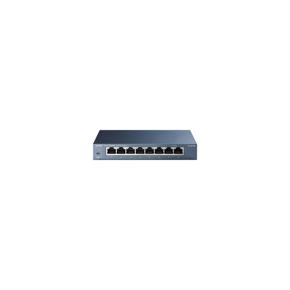 Produktbild för TP-Link TL-SG108 8-port Metal Gigabit Switch - switch - 8 portar - ohanterad