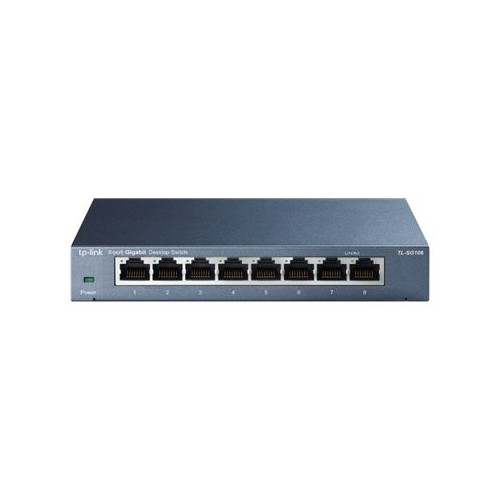 TP-LINK Technologies TP-Link TL-SG108 8-port Metal Gigabit Switch - switch - 8 portar - ohanterad