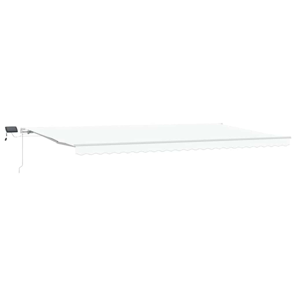 Produktbild för Utdragbar markis Vit 600 × 350 cm Duk och Aluminium