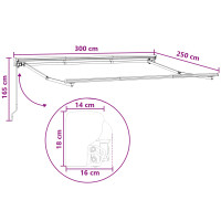 Produktbild för Manuell Utdragbar Markis Taupe 3 x 2,5 m