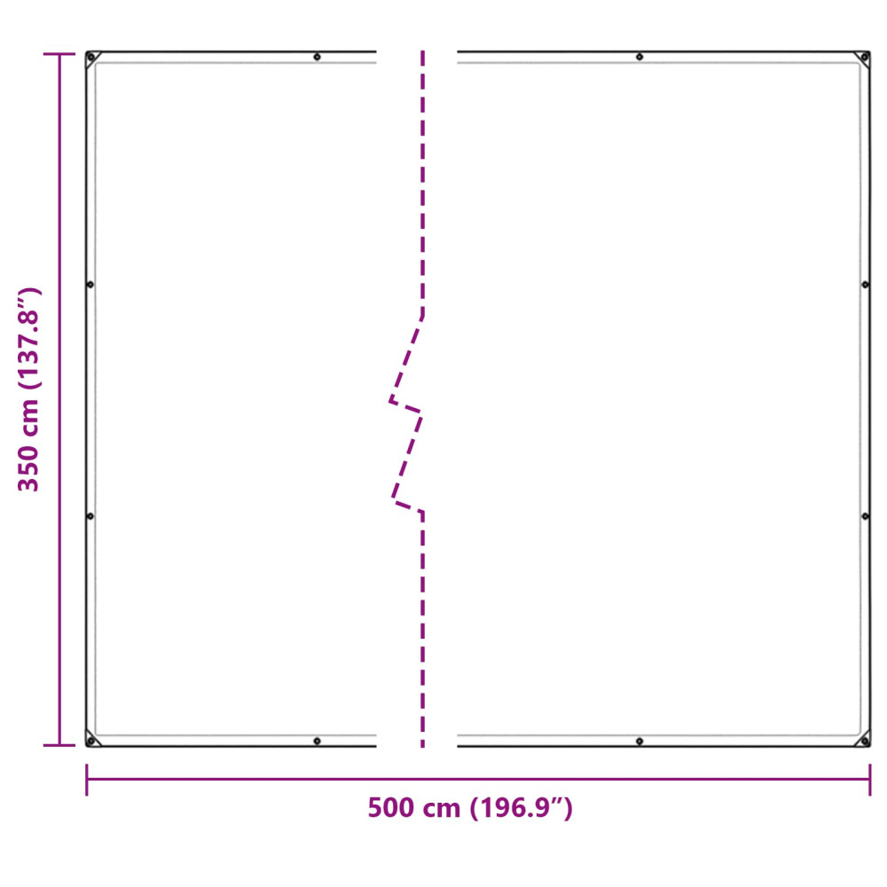 Produktbild för Tarp Transparent 5 × 3,5 m PE