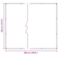 Produktbild för Tarp Transparent 5 × 3,5 m PE