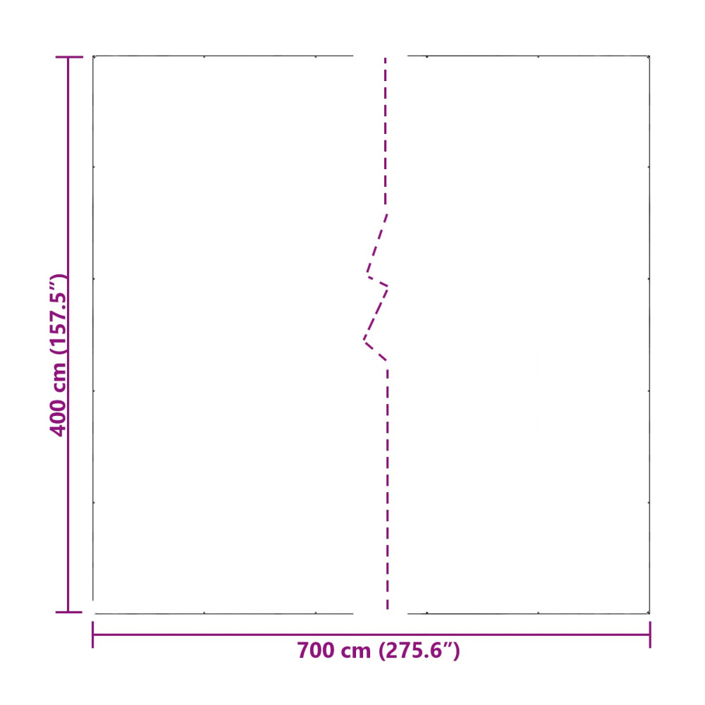 Produktbild för Tarp Transparent 7 x 4 m PE