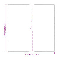 Produktbild för Tarp Transparent 7 x 4 m PE