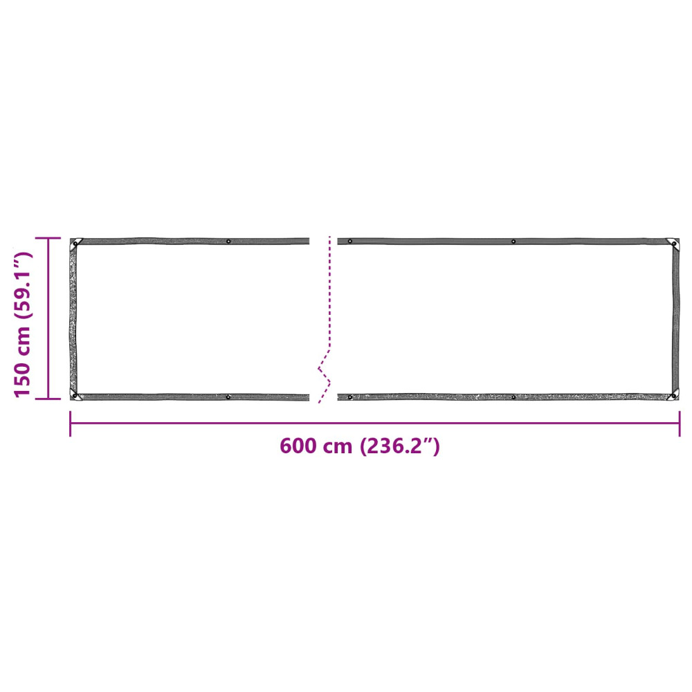 Produktbild för Tarp Transparent 6 x 1,5 m PE