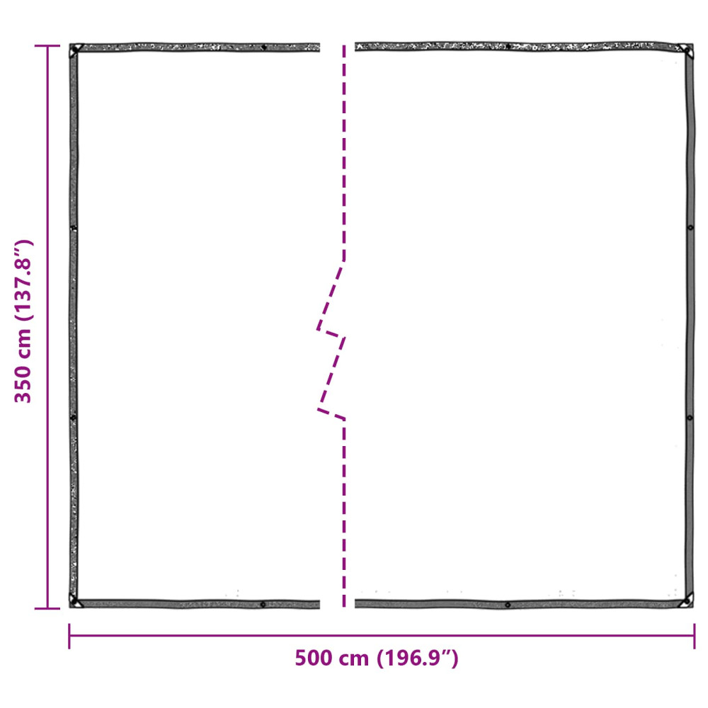Produktbild för Tarp Transparent 5 × 3,5 m PE
