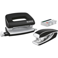 Produktbild för Leitz WOW NeXXt Mini - bordstillbehörsuppsättning - 10 ark - 2 hål - metall - svart