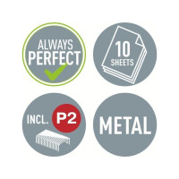 Produktbild för Leitz WOW NeXXt Mini - bordstillbehörsuppsättning - 10 ark - 2 hål - metall - svart