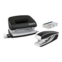 Produktbild för Leitz WOW NeXXt Mini - bordstillbehörsuppsättning - 10 ark - 2 hål - metall - svart