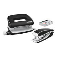 Produktbild för Leitz WOW NeXXt Mini - bordstillbehörsuppsättning - 10 ark - 2 hål - metall - svart