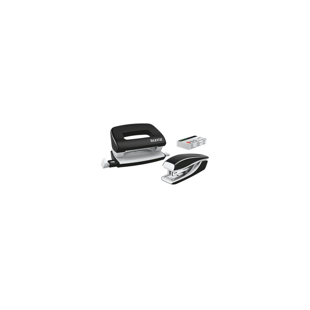 Produktbild för Leitz WOW NeXXt Mini - bordstillbehörsuppsättning - 10 ark - 2 hål - metall - svart