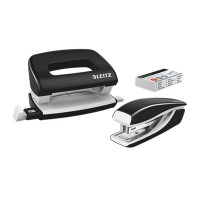 Produktbild för Leitz WOW NeXXt Mini - bordstillbehörsuppsättning - 10 ark - 2 hål - metall - svart