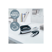 Produktbild för Leitz WOW NeXXt Mini - bordstillbehörsuppsättning - 10 ark - 2 hål - metall - svart