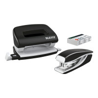 Produktbild för Leitz WOW NeXXt Mini - bordstillbehörsuppsättning - 10 ark - 2 hål - metall - svart