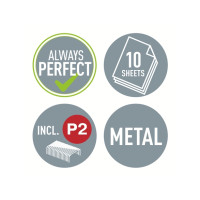 Produktbild för Leitz WOW NeXXt Mini - bordstillbehörsuppsättning - 10 ark - 2 hål - metall - svart