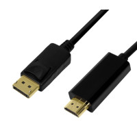 Produktbild för LogiLink adapterkabel - DisplayPort / HDMI - 5 m