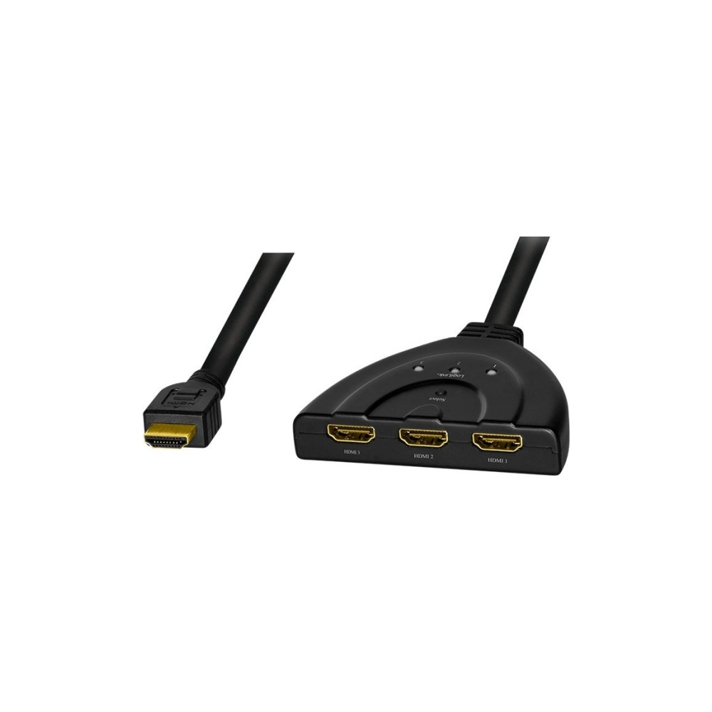 Produktbild för LogiLink - video/ljudsplitter/switch - 3 portar