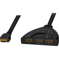 Produktbild för LogiLink - video/ljudsplitter/switch - 3 portar