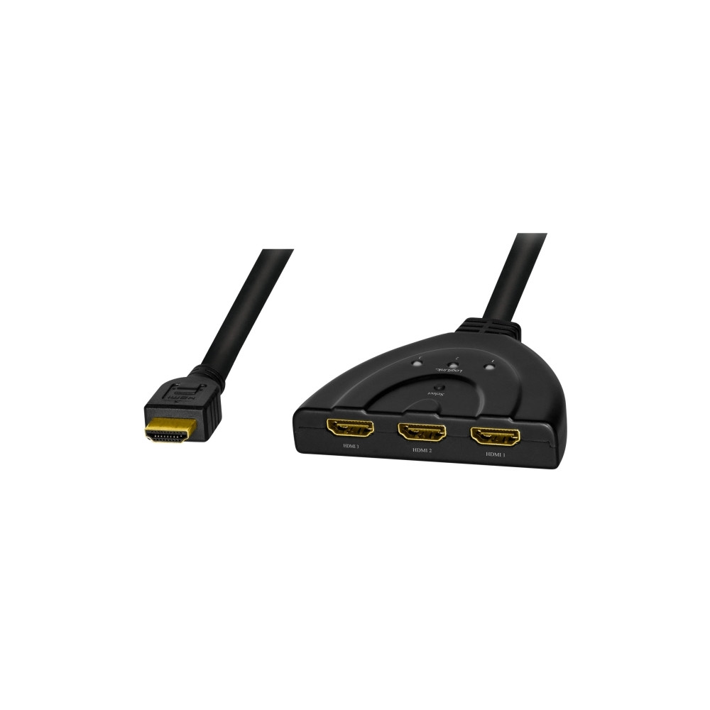 Produktbild för LogiLink - video/ljudsplitter/switch - 3 portar