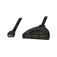 Produktbild för LogiLink - video/ljudsplitter/switch - 3 portar