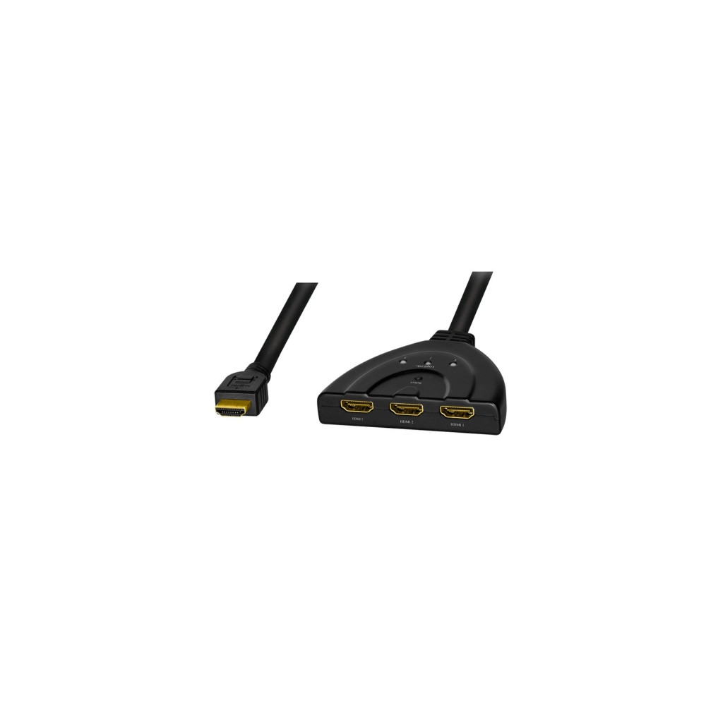 Produktbild för LogiLink - video/ljudsplitter/switch - 3 portar